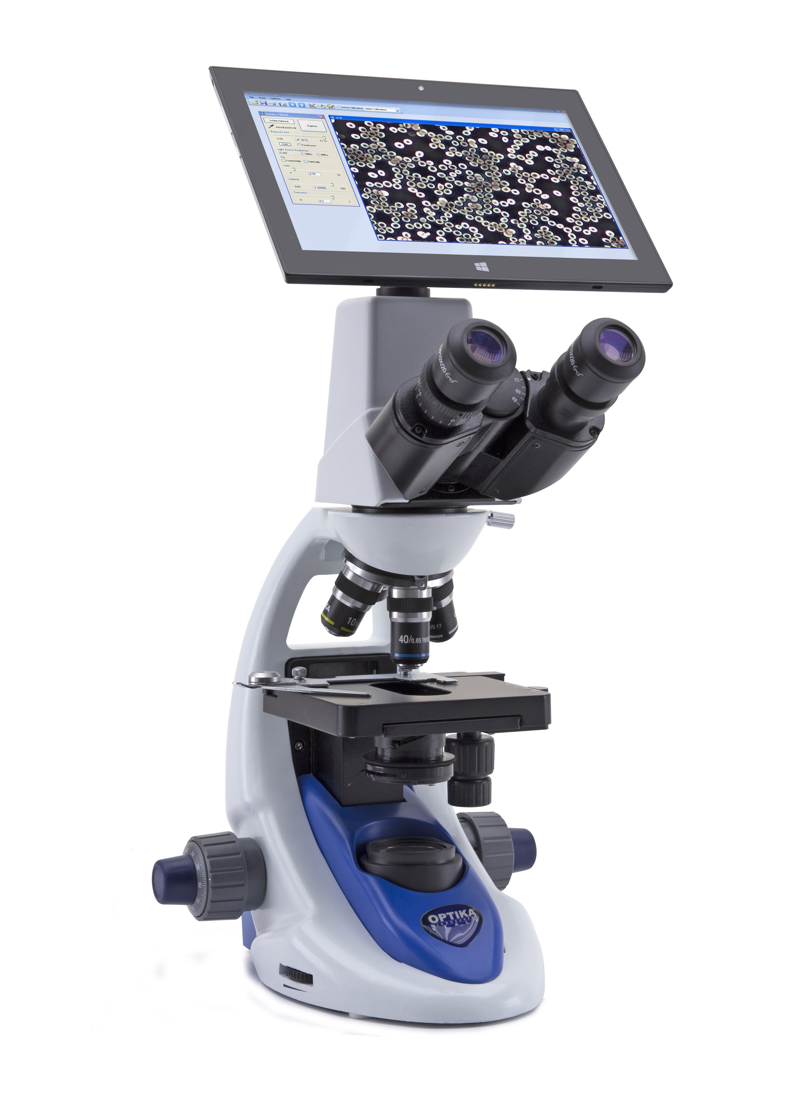 Digitalización del portaobjetos usando un microscopio manual y una cámara  digital