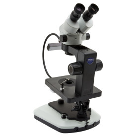 Esteromicroscopio binocular gemológico, estativo inclinable