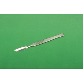 F361 Bisturi de cuchilla redondeada,en acero inox