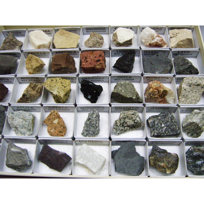 Colección Minerales, 35 muestras