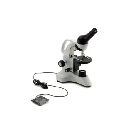 Microscopio monocular 400x, LED con panel solar